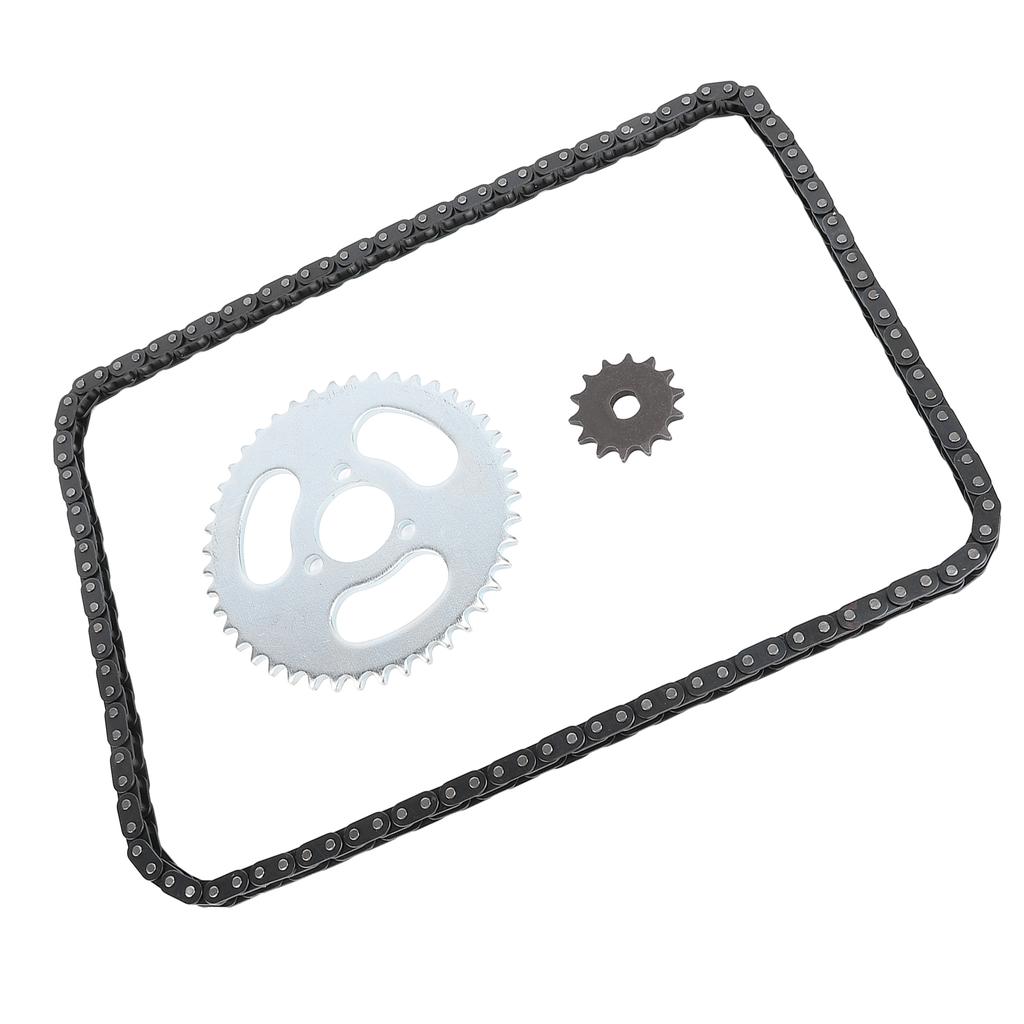 Комплект цепных звездочек T8F, стальная передняя звездочка 14T, комплект задних звездочек 44T с 3 отверстиями и цепью из 120 звеньев