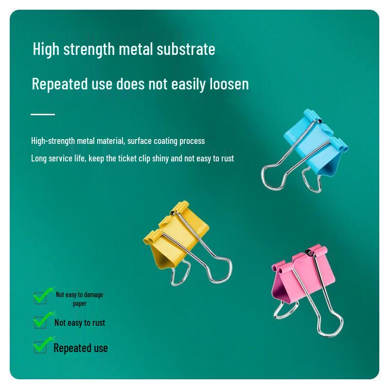 Deli 19mm Colored Binder Clips (40-count)