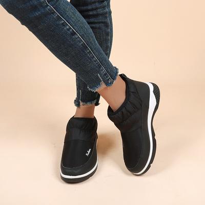 Женские зимние спортивные теплые ботинки для снега, однотонные ботинки с мягкой подошвой на плоской подошве