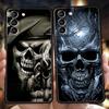 Чехол-бампер 'Черный Череп Ужаса' для Samsung Galaxy S25 S24 S23 S22 S20 S21 FE Ultra S10 S10E S9 Plus 5G Мягкий ТПУ Чехол Чехлы Сумки