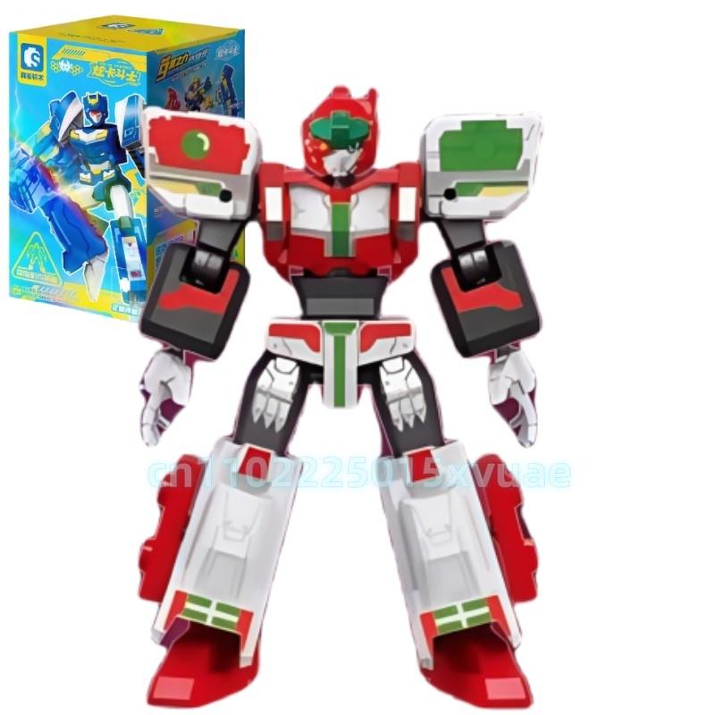 Новый SEMBO METAL CARDBOT Строительный Блок Xuan Blue Lightning Трансформирующийся Робот Сборка Подвижная Модель Игрушка Коллекционная Детский Подарок