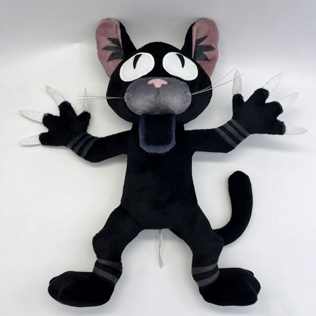 Плюшевая игрушка Черный кот из «99 ночей в лесу» с мягким коротким ворсом для детей и взрослых