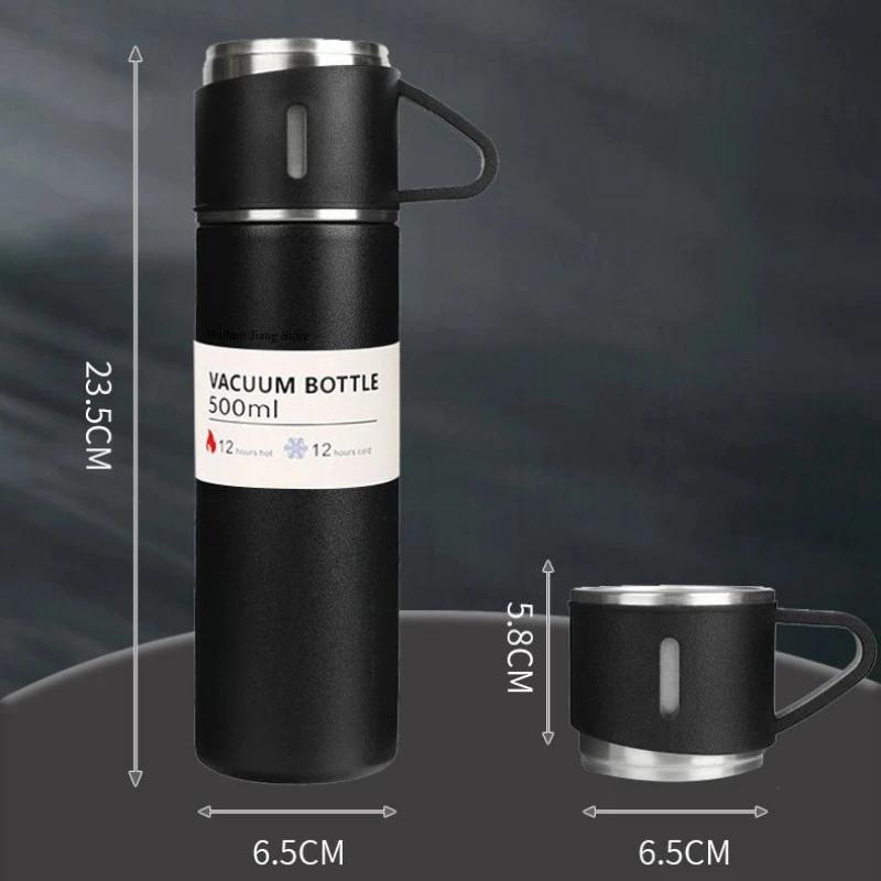 500 мл 304 нержавеющая сталь вакуумный термос бутылка подарочный набор термобутылка для воды офисная деловая кофейная кружка термос посуда для напитков