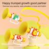 Baby Trumpet Toy with Lanyard Increasing Lung Capacity Oral Muscles Training Cartoon Animal Blow Horn Toy Toddler Boys Girls Musical Instrument Toy