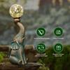 Yousheng Solar Elephant Lamp Garden Elephant Statue with LED Light Outdoor Elephant Figurine with Lighted Ball for Courtyard Patio Balcony Decor