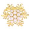 1/2/6 шт. Золотые металлические кольца для салфеток Декор из искусственного жемчуга Дизайн снежинки Зимняя тематика Салфетка