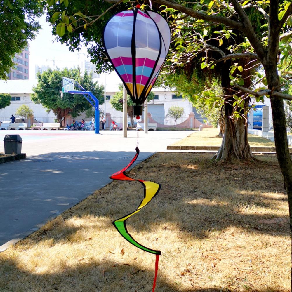 40cm Balloon Hot Air Balloon Spinner Plastic Striped Tie Dye Pinwheels