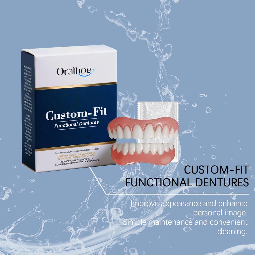 Denture Silicone Kit Orthodontic Fake Tooth Improve Tooth Loss Narrow Gap Upper Lower Veneers False Teeth Braces Fake Tooth Care