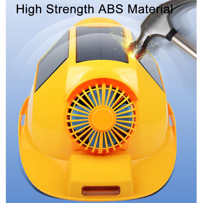 Двусторонний вентилятор на солнечной энергии, защитный шлем, наружная защитная конструкция, каска, АБС-материал, кепка на рабочем месте, использование 3 солнечных панелей