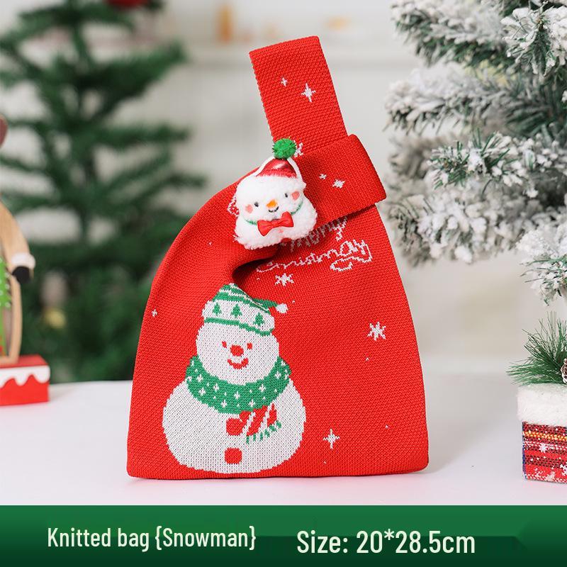 Рождественские конфетные мешочки с дизайном Санта-Клауса, Подарочные мешочки из имитации льна для праздничного декора