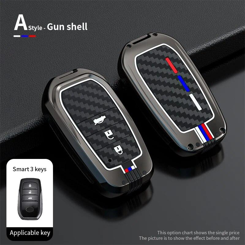 Чехол для автомобильного ключа из цинкового сплава для Toyota RAV4 Highland Coralla Hilux Fortuner Land Cruiser Camry Crown, брелок для ключей, аксессуары