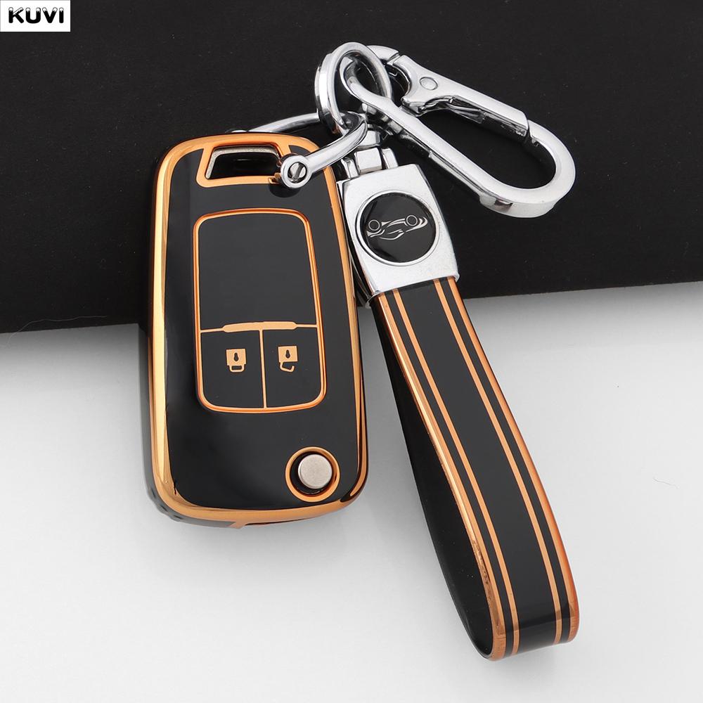 Чехол-оболочка из ТПУ с 2 кнопками для Chevrolet Cruze Aveo Trax Sail Malibu Для Opel Vauxhall Astra Corsa Meriva Insignia Чехол для корпуса автомобильного ключа