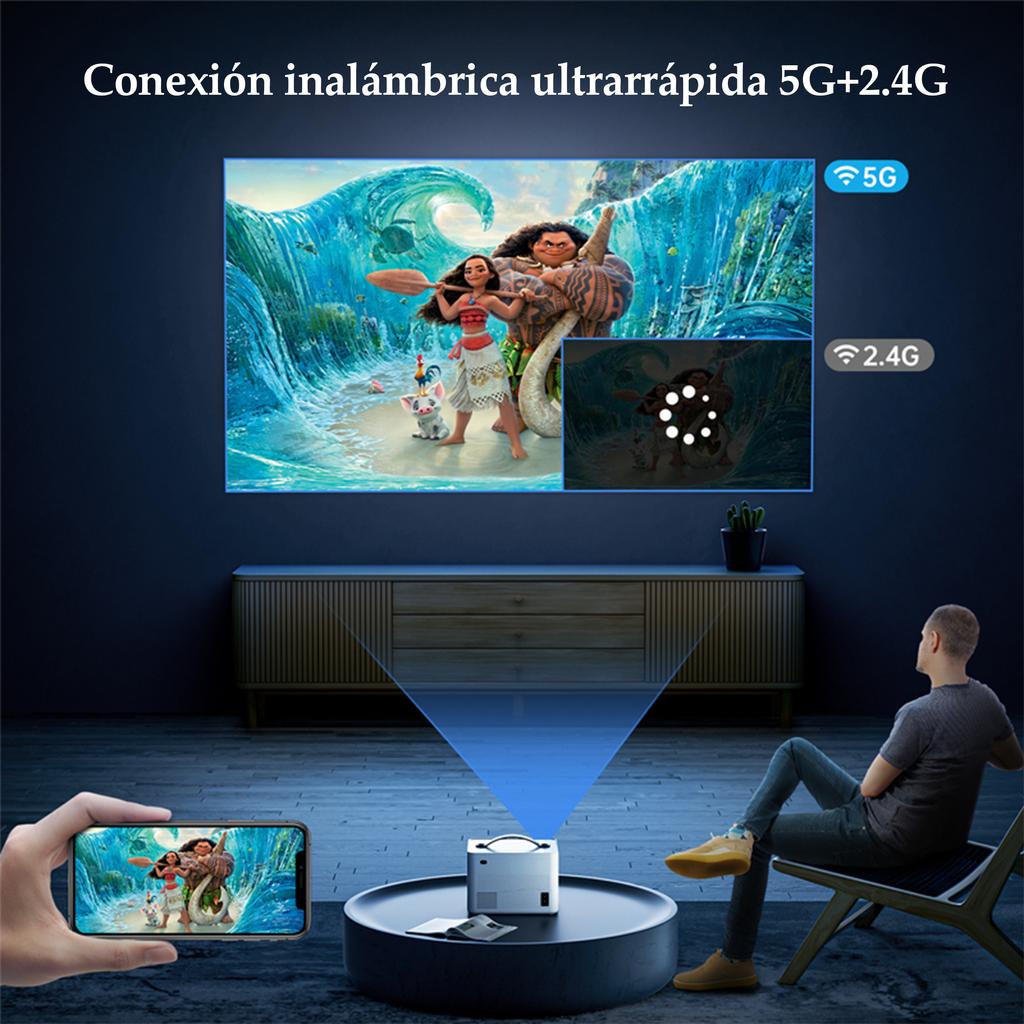 Проектор для смартфона, родной, 1080P, Android, Wi-Fi, 4k, профессиональное видео, Smart TV, домашний кинотеатр, светодиодный 3D HD, Bluetooth