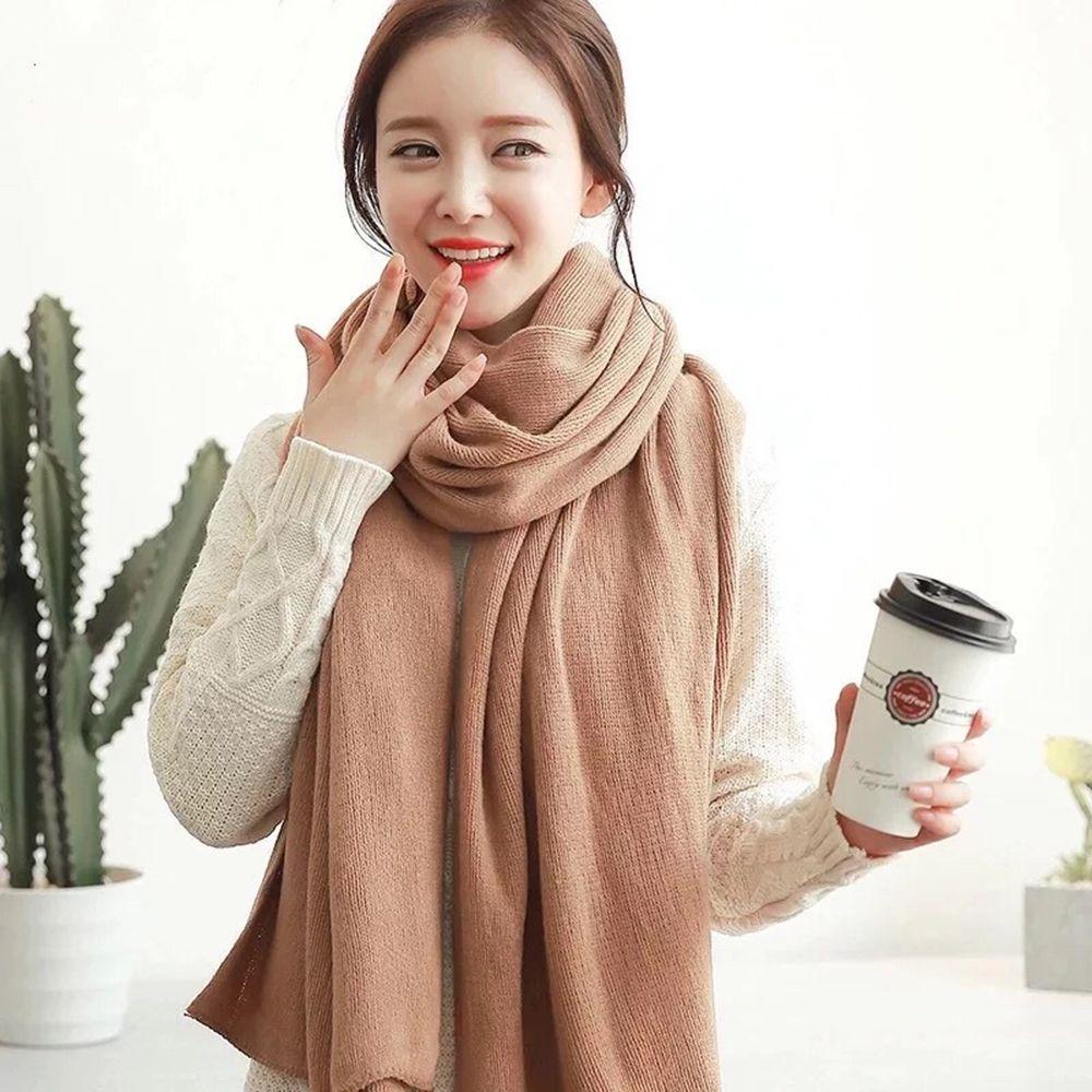 For Girls Female Imitation Cashmere Knitted Shawls Wraps Women Winter Scarves Korean Long Shawls