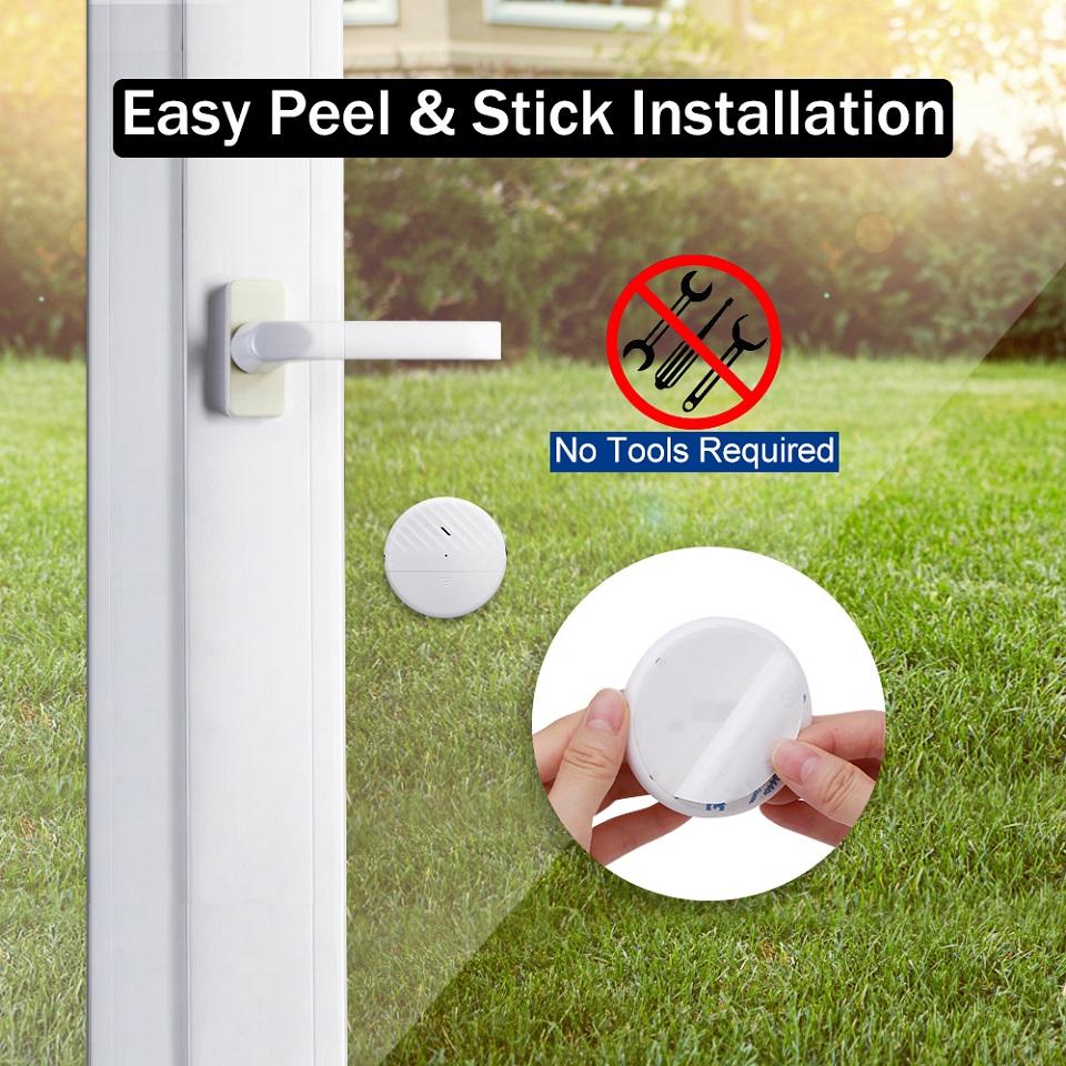 Awapow Wireless Window Door Vibration Sensor 125dB Glass Break Vibration Burglar Sensor Alarm Home Safety Alarm Detector System