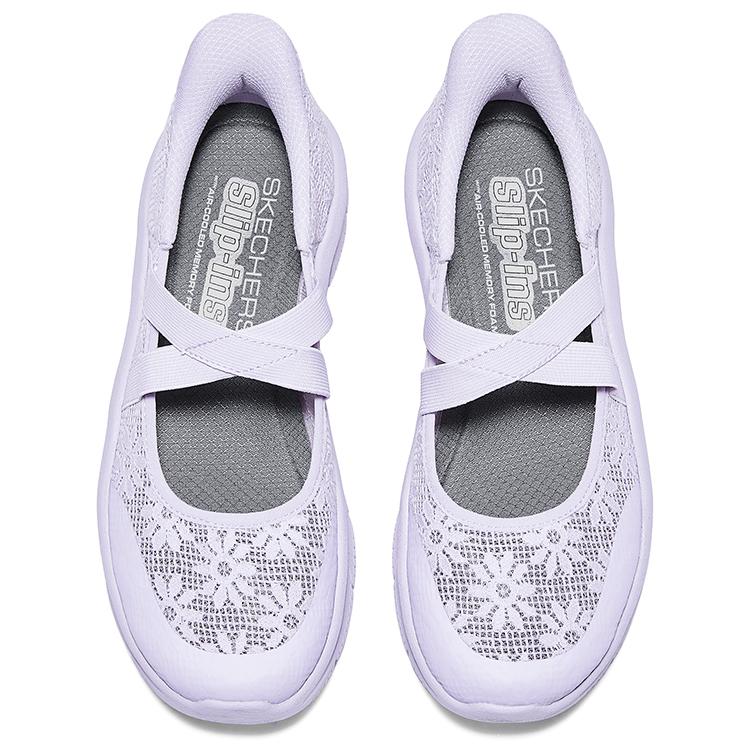 Skechers Слипоны Мягкие Удобные Дышащие Туфли Балетки Мэри Джейн Женская обувь Фиолетовые 159286-LAV
