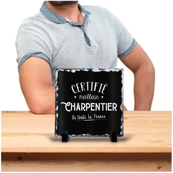 Cadre photo - Charpentier - Ardoise - 15cm x 15cm - Noir - Design contemporain