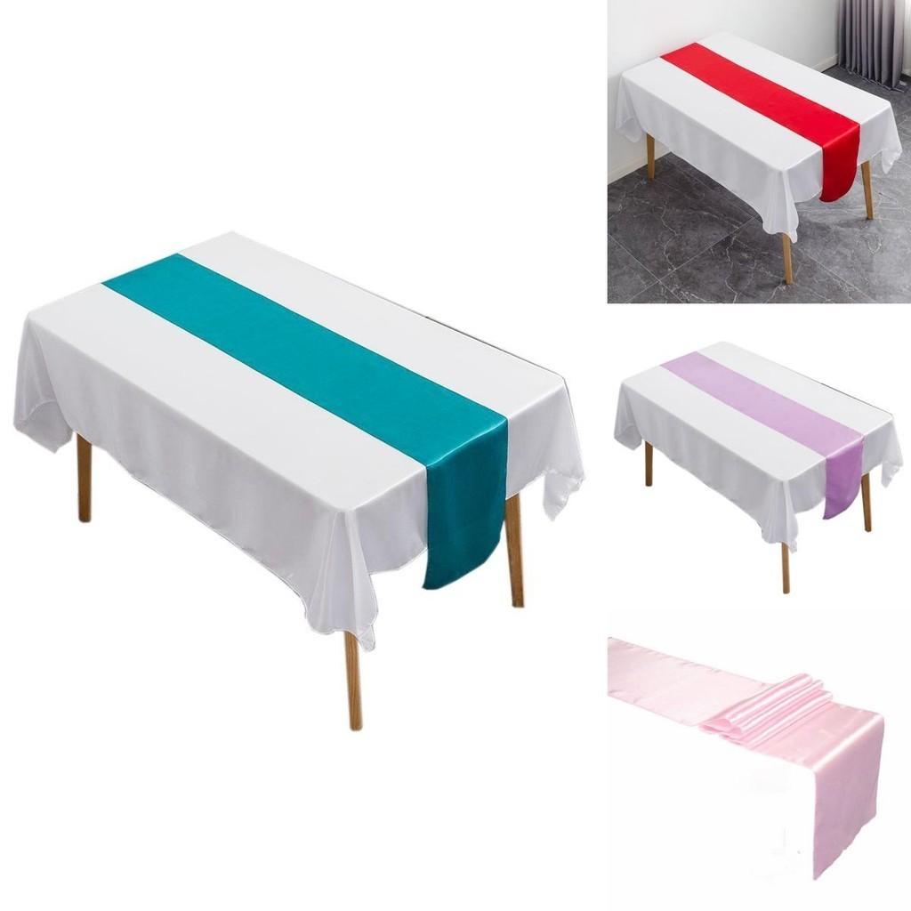 Chic Red Satin Table Runner For Beautifully Decorated Buffets And Parties
