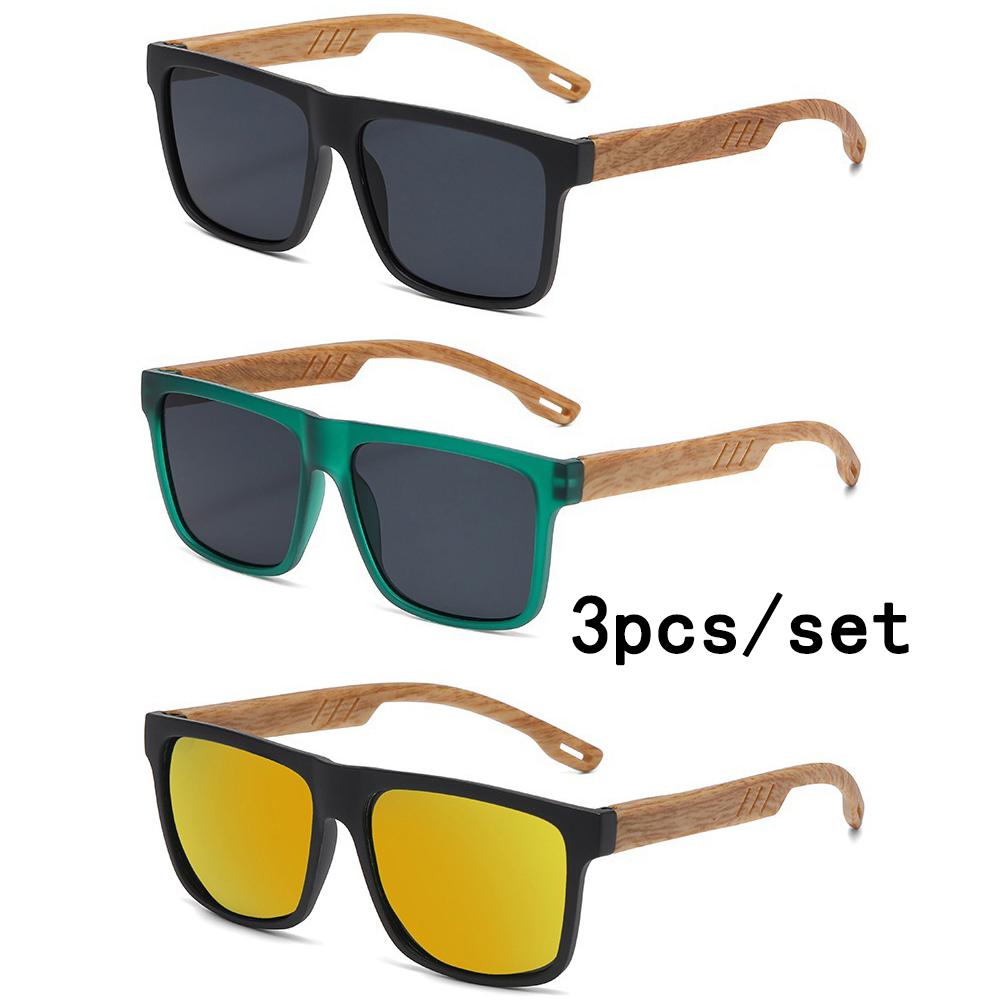 3Pcs/set New Square Sunglasses Women Men Rectangle Sun Glasses Female Oval Eyewear Oculos De Sol for Male Female Eyeglasses