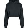 Sweat-shirt À Capuche - URBAN CLASSICS - Sweat Court Oversize - Noir - Femme - Manches Longues