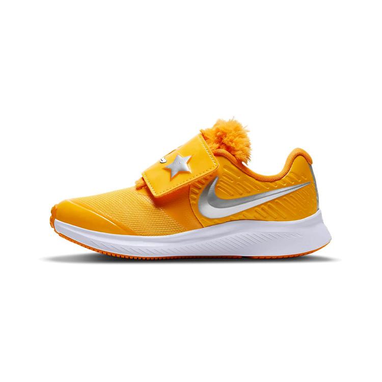 Nike Star Runner 2 Противоскользящая Амортизация Низкие Детские Беговые Кроссовки Серебристо-Желтые Для Детей Возрастом 3-7 Лет CT3966-700