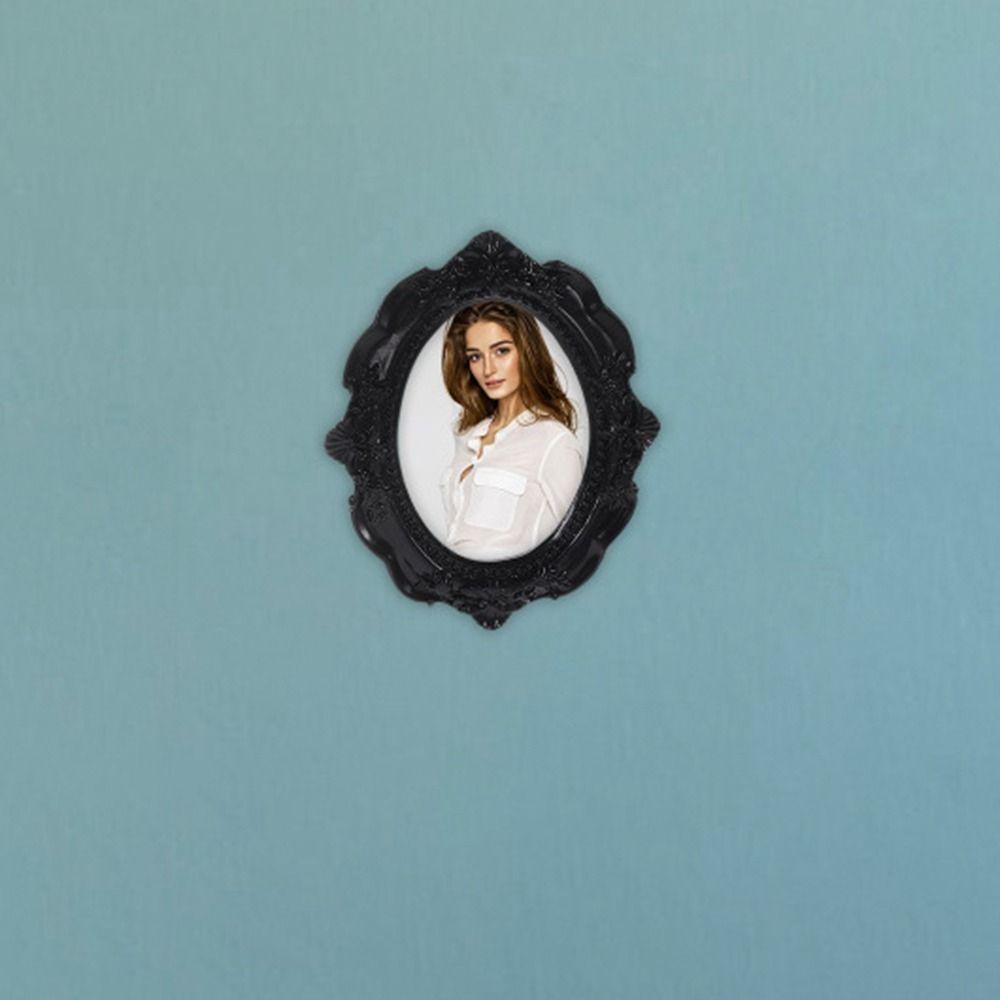 Resin Craft Resin Frame Miniatures Black Wall Hanging Photo Frame Vintage Picture Frame  Photo Prop