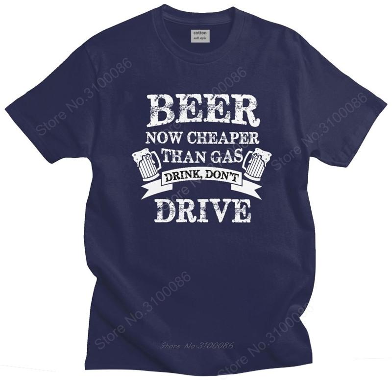 Fashion Beer Letter Tshirt Unisex Short Sleeved Printed Drink Lover Tee Tops Crew Neck Fitted  Cotton T Shirt  Merchandise