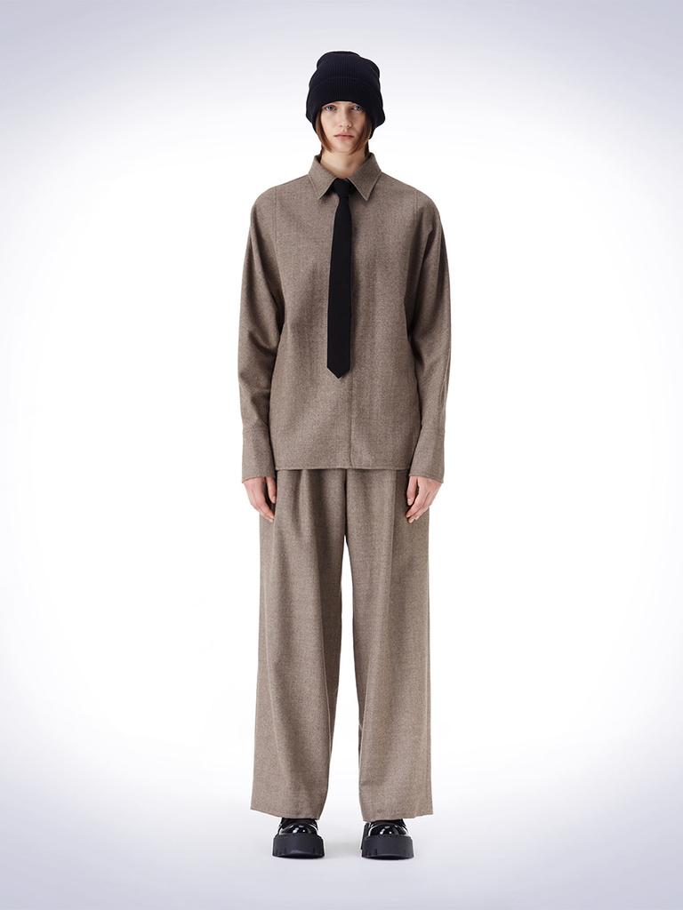 HAUS072C Bizo Point Wide Pants Brown