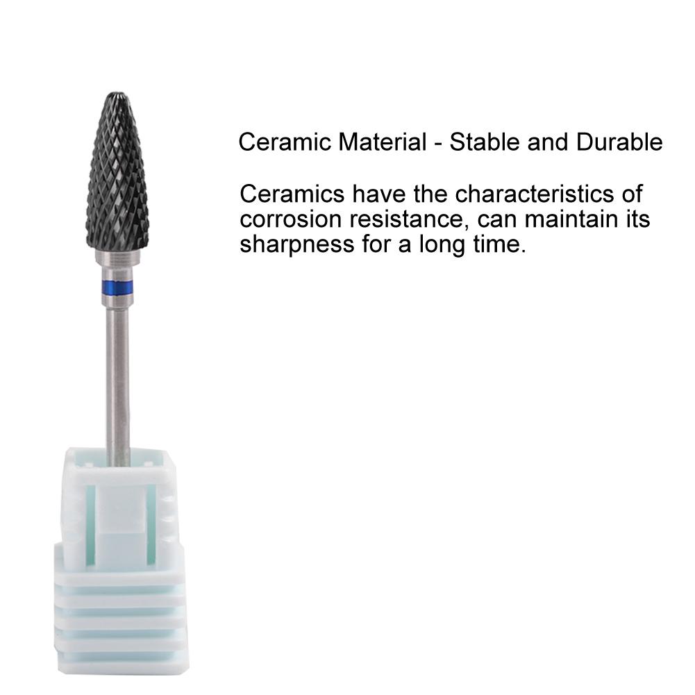 Керамическая цилиндрическая шлифовальная головка для ногтей, фреза для полировки ногтей, маникюрные инструменты 22ST