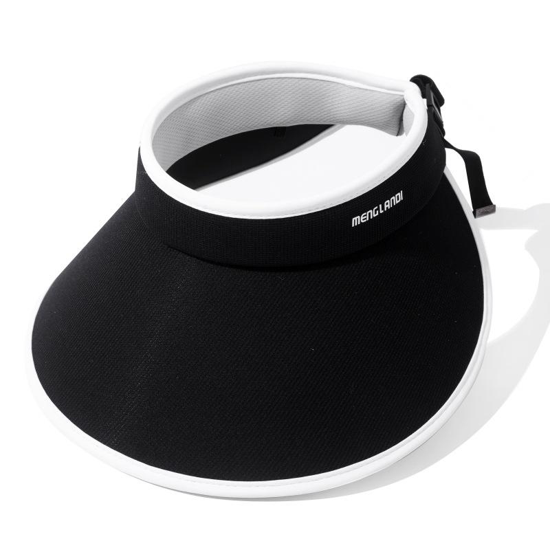 Female Uv Protection Empty Top Hat Outdoor Face Covering Sun Protection Big Eaves Sun Hat Letter Travel Beach Hat