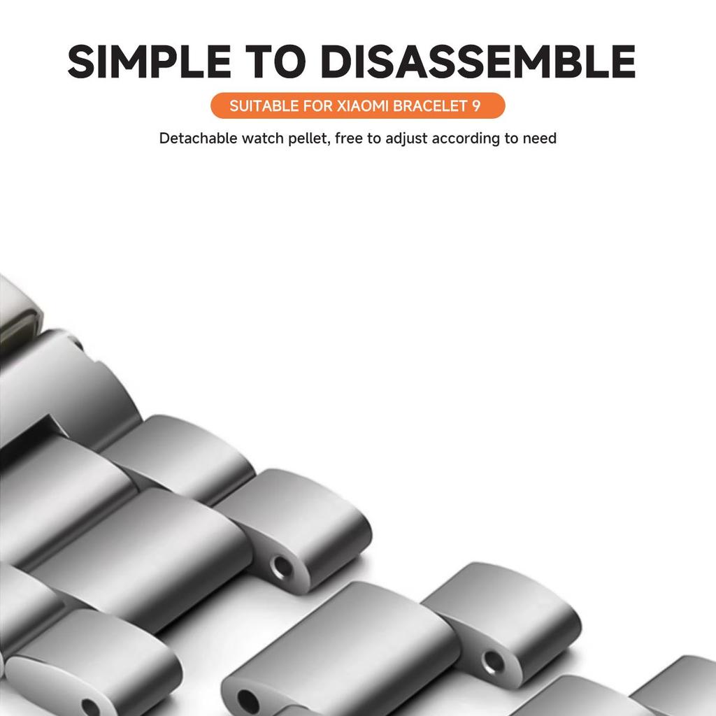 Металлический ремешок для Xiaomi Mi Band 9 10, браслет из нержавеющей стали, тонкий деловой ремешок для Xiaomi Band 8, спортивный браслет, аксессуары