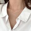 [Silver925] Cutting Wave Necklace (6982535)