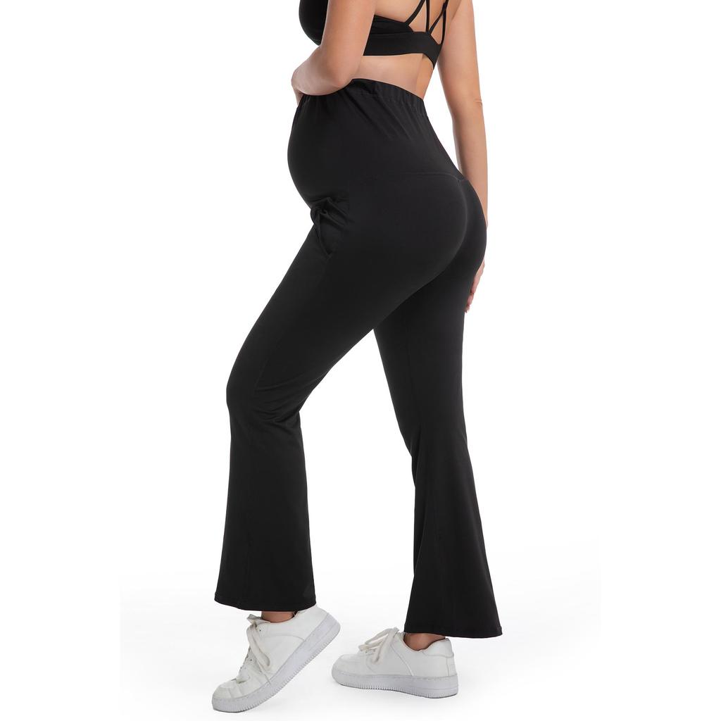 Женские леггинсы для беременных, спортивные штаны для йоги с карманами и мягкой спортивной одеждой