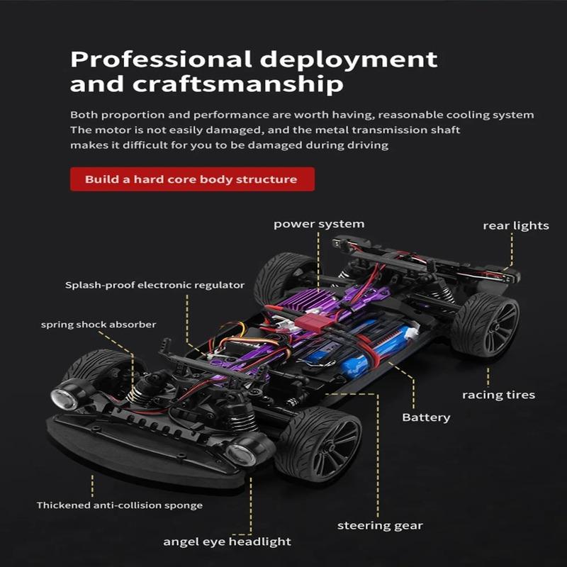 Новый RC Drift Car High Speed со звуком и светом 50 км/ч Дистанционное управление Drift Racing Электрический внедорожник Flat Running Детские игрушки для мальчиков Подарок