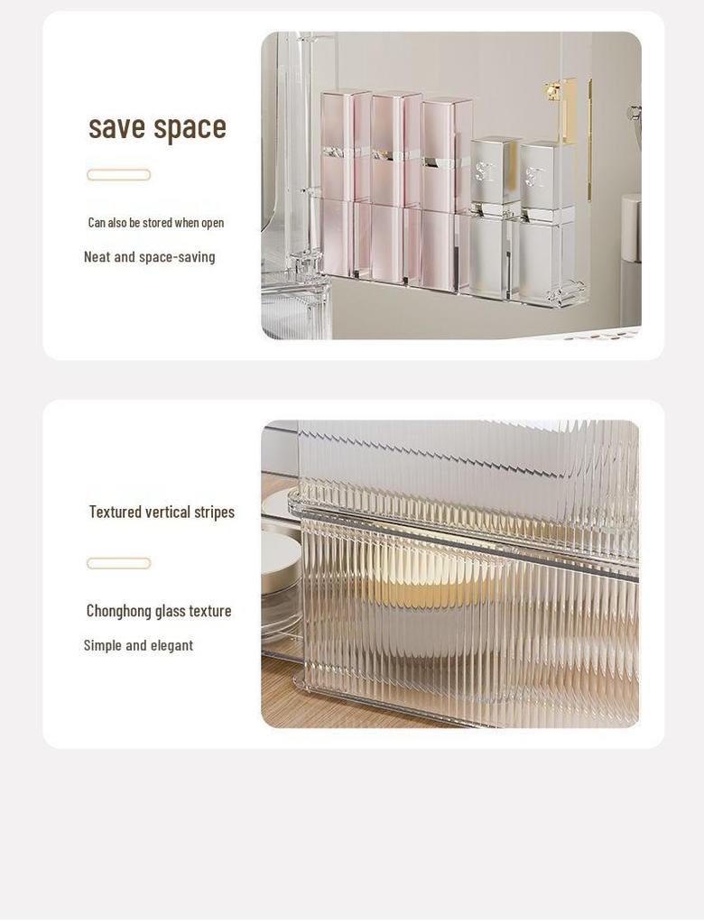 Шикарный прозрачный органайзер для косметики - Пыленепроницаемое хранение средств по уходу за кожей, помады и макияжа