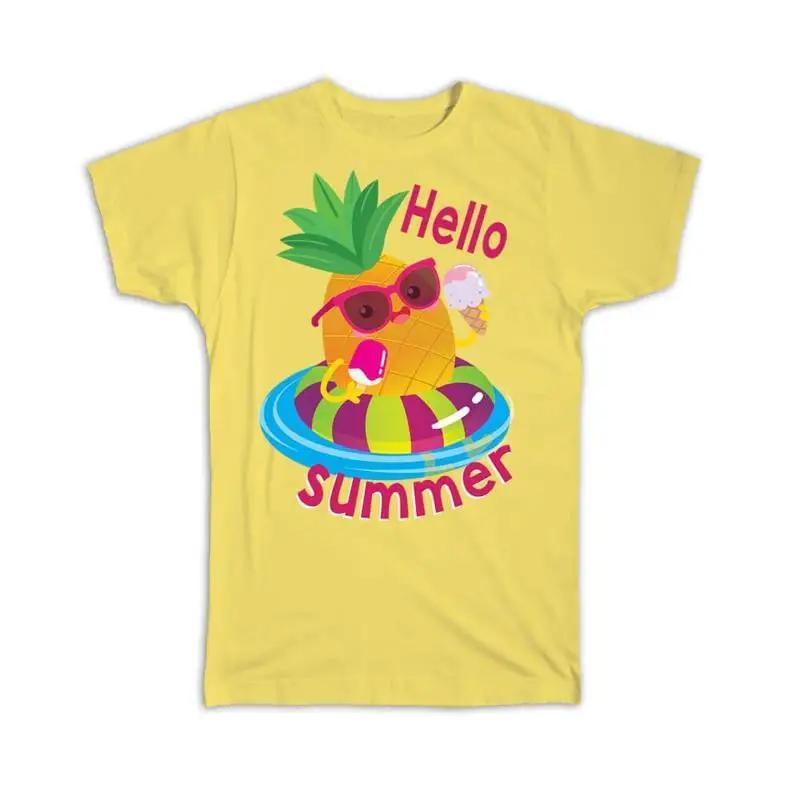 Funny Pineapple Art Hello Summer Fruit Fruits Lover Kid Child T Shirt