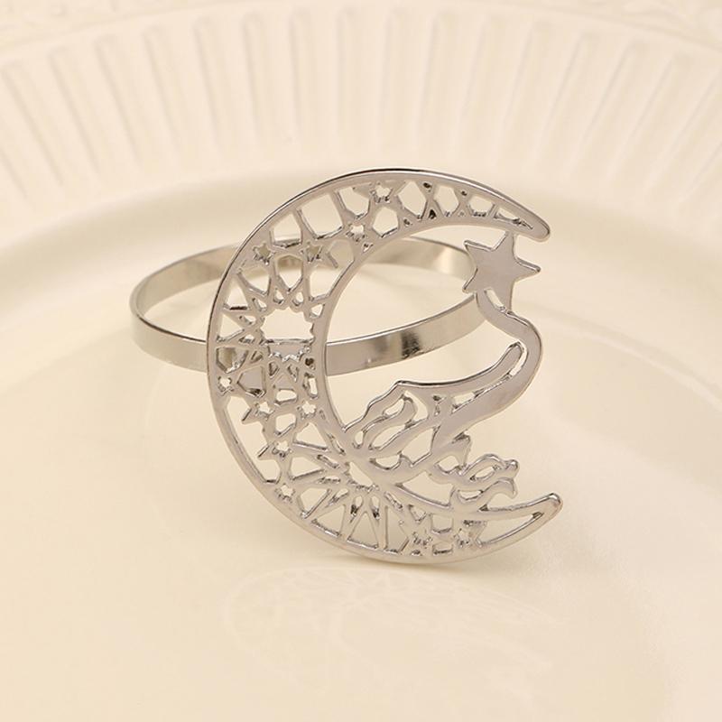 Кольцо-клипса для штор Eid Mubarak, кольцо-полумесяц, золотое, серебряное, зажим для полотенца, декор для вечеринки Happy Eid, принадлежности для Рамадана Карима