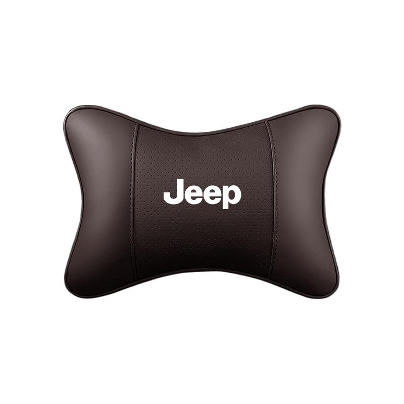 Для автомобиля Jeep Кожаное Сиденье Подголовник Подушка для Шеи Подушка Сиденья Для Jeep Grand Cherokee Wrangler JK Gladiator Compass Renegade