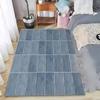 Minimalist Tile Texture Striped Pattern Area Rug Large Carpet for Living Room Bedroom Hallway Kitchen Stylish Decor Floor Mat