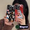 Модный чехол Ava Max из стекла MagSafe для мобильного телефона iPhone 17 16 15 14 13 12 11 Air Pro Max Plus Mini Цветная накладка
