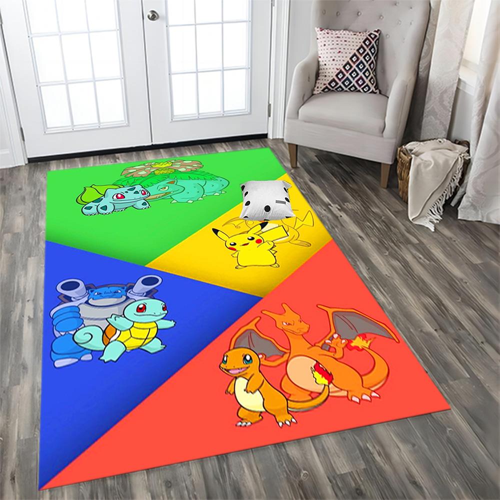 Pikachu Energy Burst rug for living rooms, bedrooms, home décor, and as gifts.