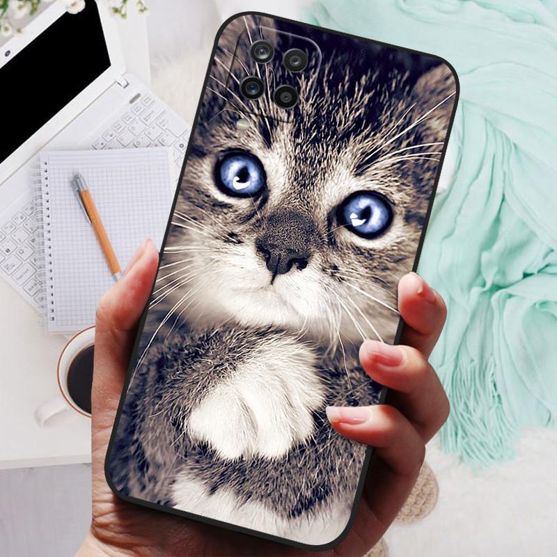 Для Samsung Galaxy A12 Чехол Силиконовый Роскошный Кот Мраморный Мягкий Бампер Чехол для Samsung Galaxy M12 A12 Защитные Чехлы A M 12