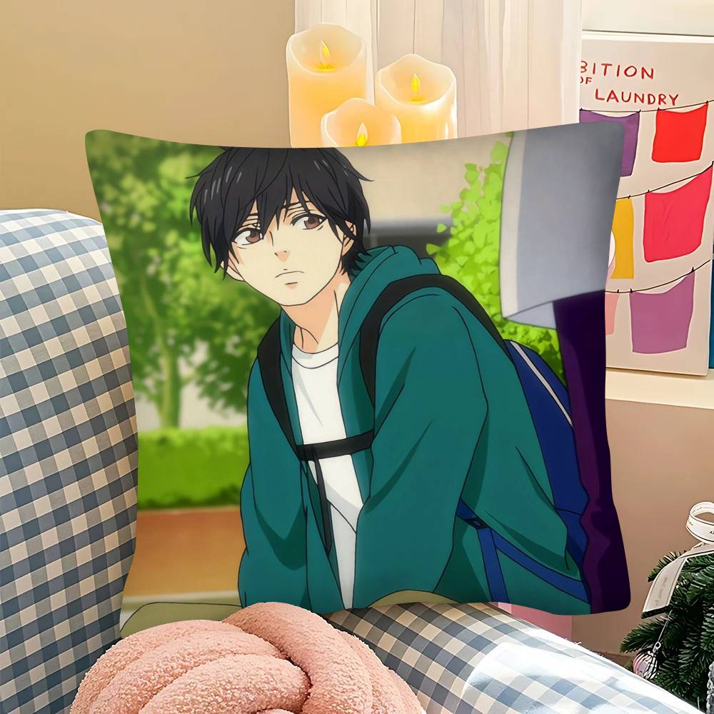pc Anime Ao HHaru Ride Pillow Case Fashion Square Pillowcase Bedroom Sofa Room Ins Decoration Leisure