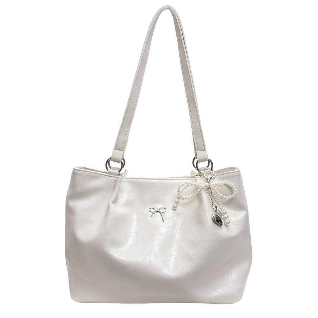 Сумка-тоут женская 2024 года, новая большая вместительная сумка для поездок на работу, летняя повседневная универсальная сумка через плечо с простой текстурой