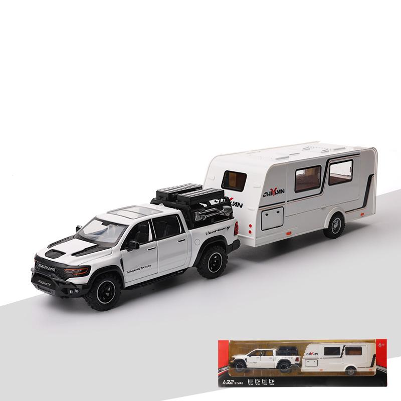 1/32 DODGE Mammoth 1000 TRX RV Car Off Road Vehicle Alloy Diecast Model Camping Car Children's Toy Car Home Decoration Ornaments