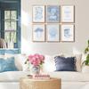 6 Pcs Coastal Christian Wall Art Blue Seashell Scripture Quote Wall Decor Pictures Coastal Granddaughter Preppy Religion Aesthetics Posters Prints
