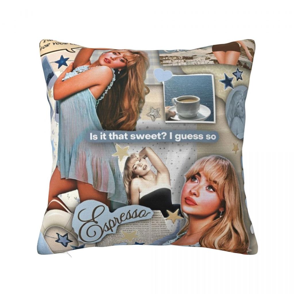 Singer Sabrina Carpenter Pillowcase Polyester Cushion Cover Decorative Pop Music Throw Pillow Case Cover Home Dropshipping 18'
