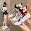 Thick-soled Heightening Lightweight Sports Small Casual Dad Shoes Women's Autumn New Thick-soled High-top Shoes