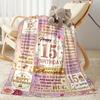15th Birthday Celebration Flannel Blanket-Soft and Suitable for Sofas,Beds,Offices,Travel,All Seasons,Great Gift for Holidays and Birthdays.