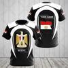 Egypt Flag & Coat of Arms Graphic Tee Summer Casual Pullover Men's Fashion O-neck T-shirts Boys Oversized Short Sleeve Tops